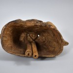 Antica maschera in legno laccato - Cina