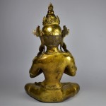 Scultura in bronzo dorato - Buddha Vairochana