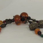 Collana con ambre, agate, argenti e ametiste