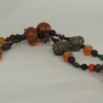 Collana con ambre, agate, argenti e ametiste