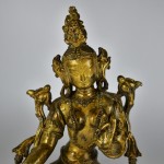 Antica scultura in bronzo dorato - Tara - Tibet / Nepal