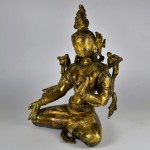 Antica scultura in bronzo dorato - Tara - Tibet / Nepal