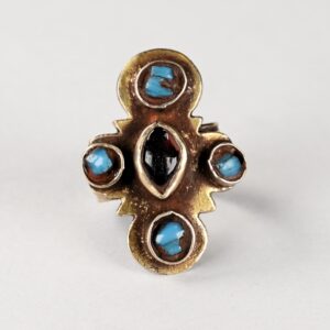Anello Turcomanno in Argento con Vetri